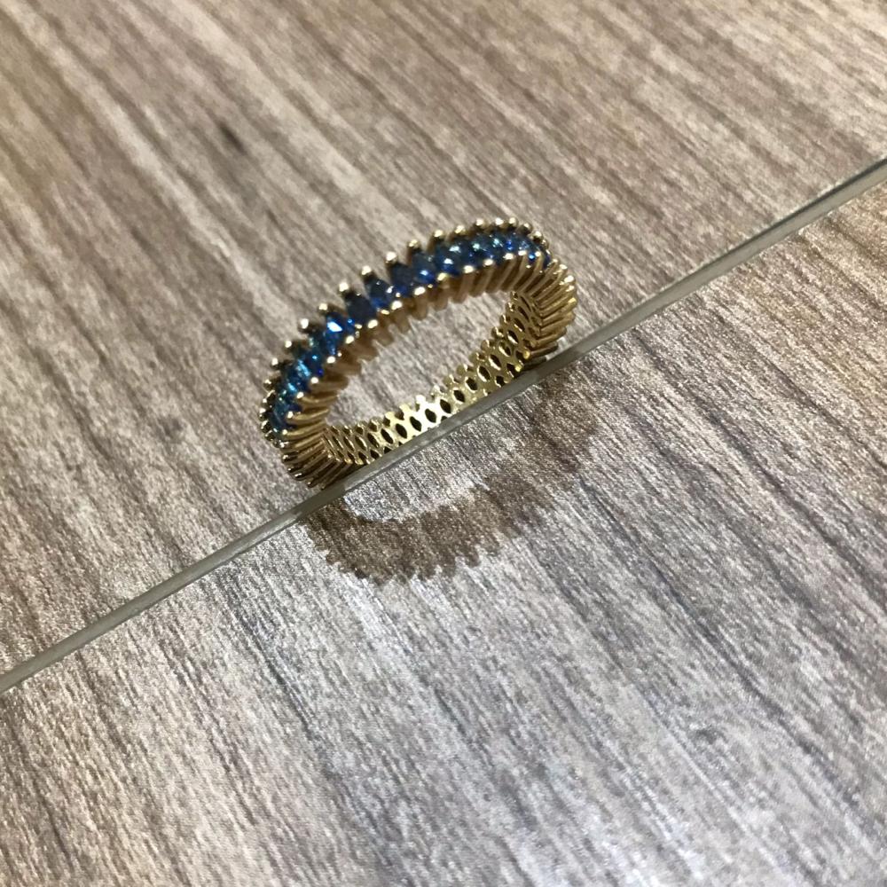 Aliança Cristal azul