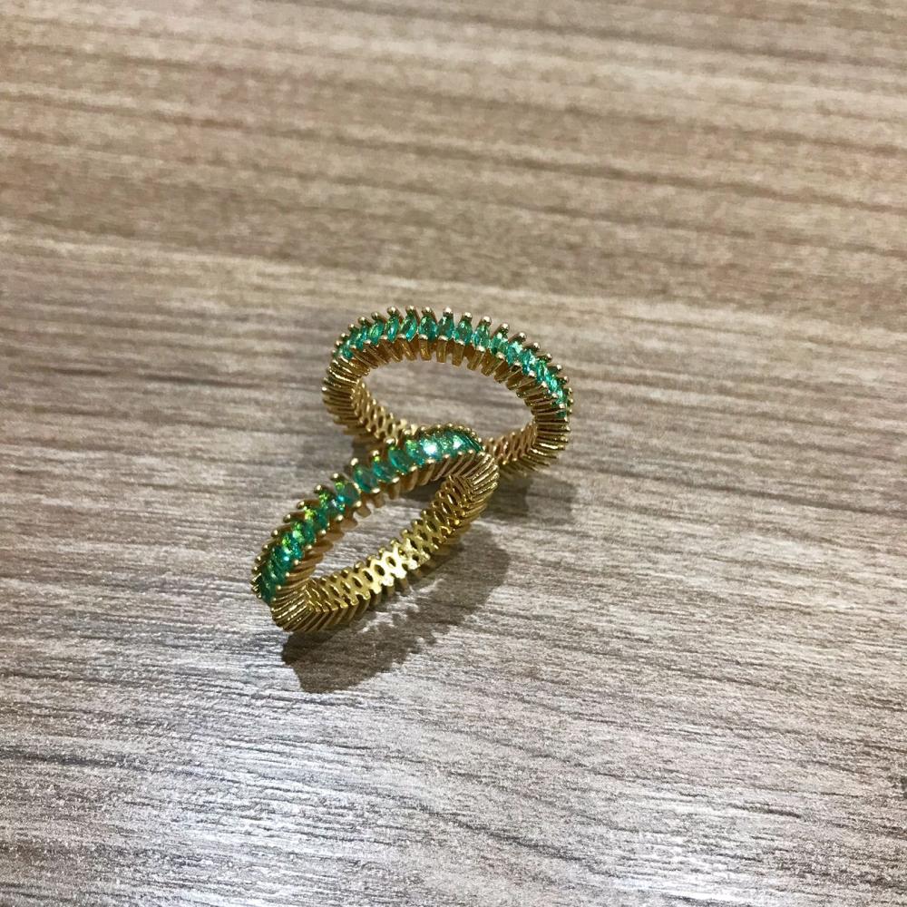 Aliança Cristal Verde