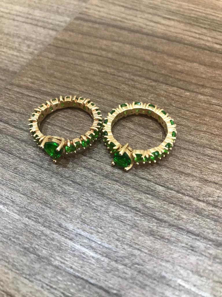 Aliança Cristal verde