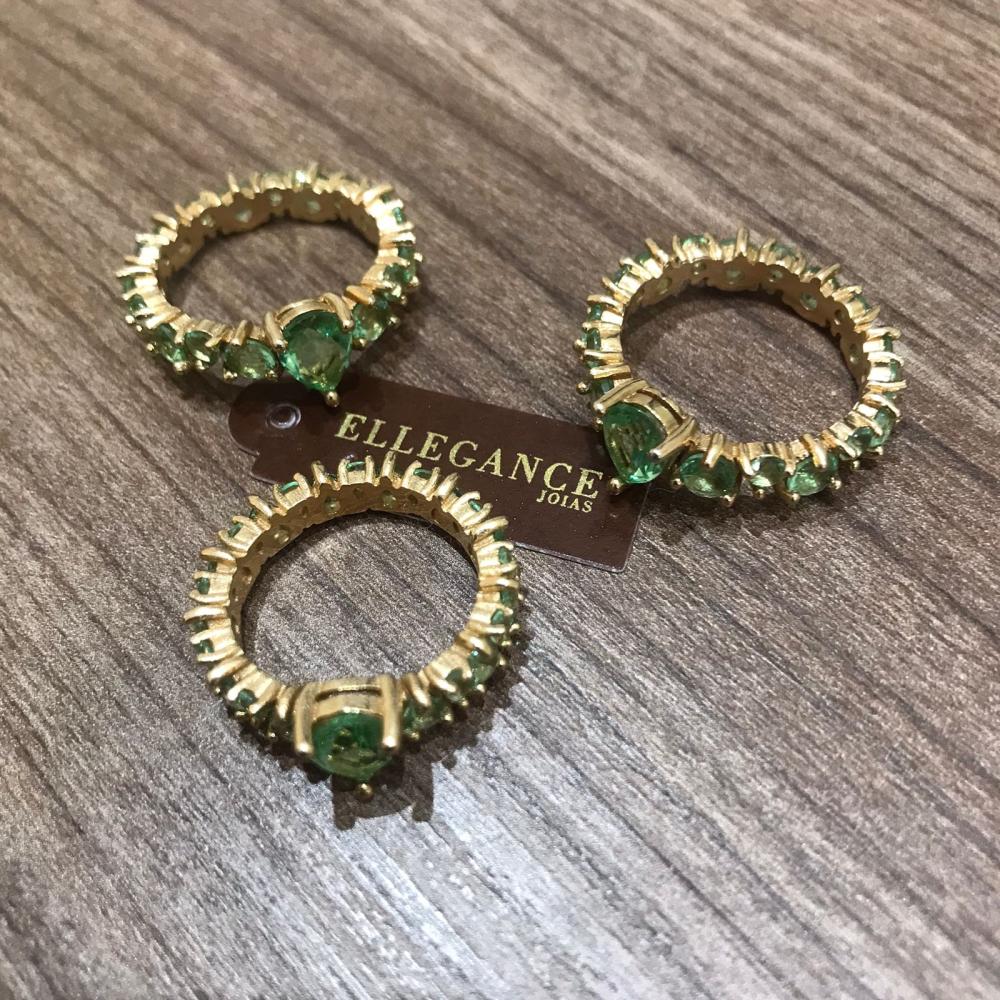 Aliança Cristal verde claro