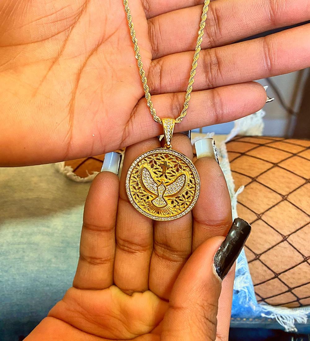 Colar cordao baiano medalha bomba da paz