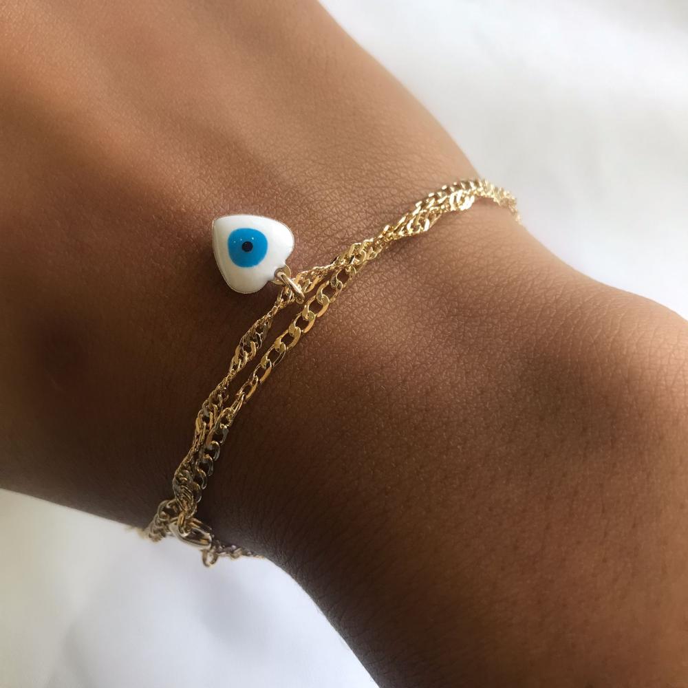 Pulseira pingente olho gordo