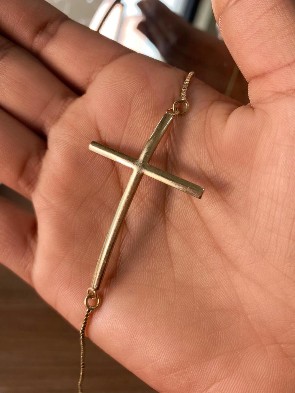 Pulseira cruz lisa