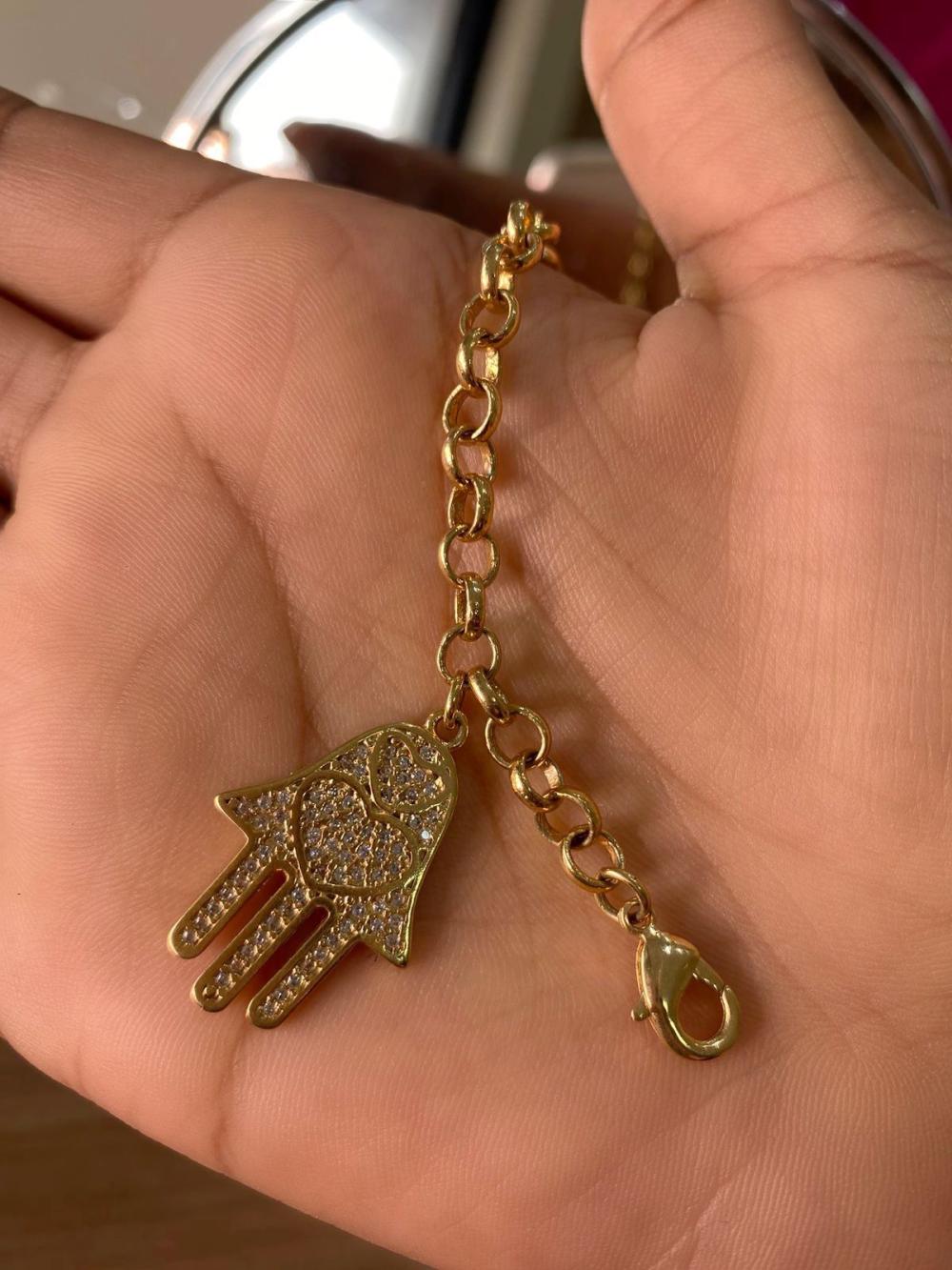 Pulseira elo potgues mao de fatima