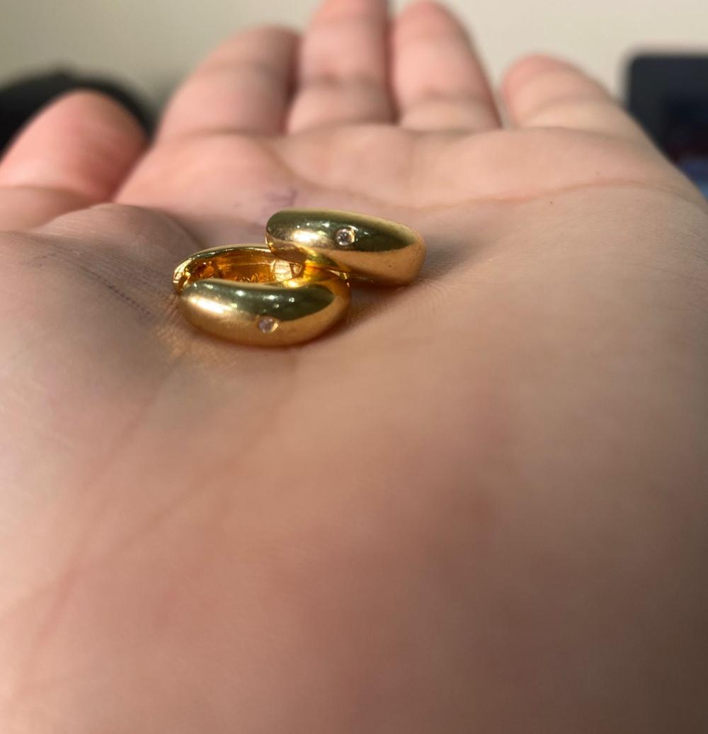 Argolinha click lisa ponto de luz