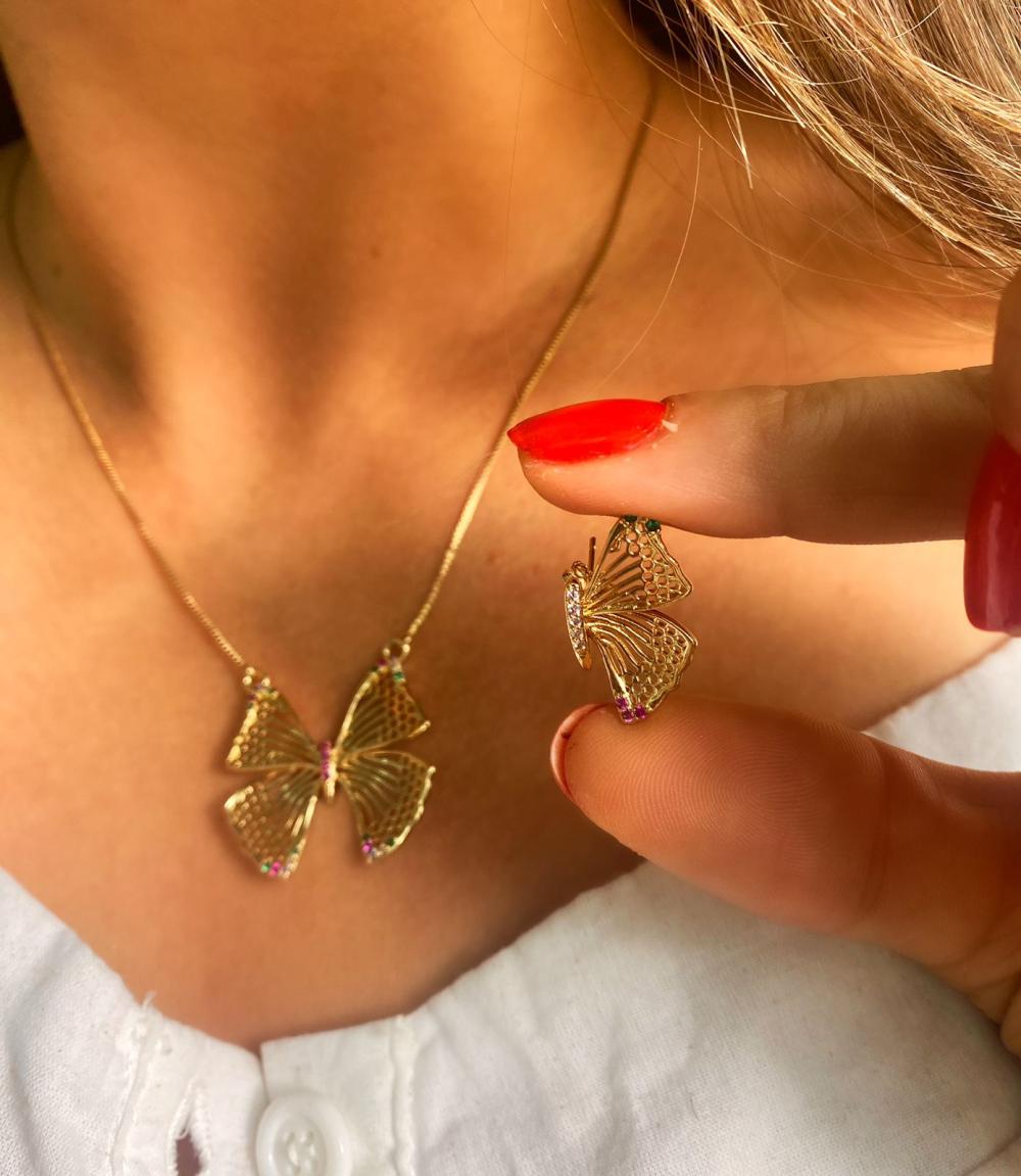 conjunto borboleta detalhe lilás