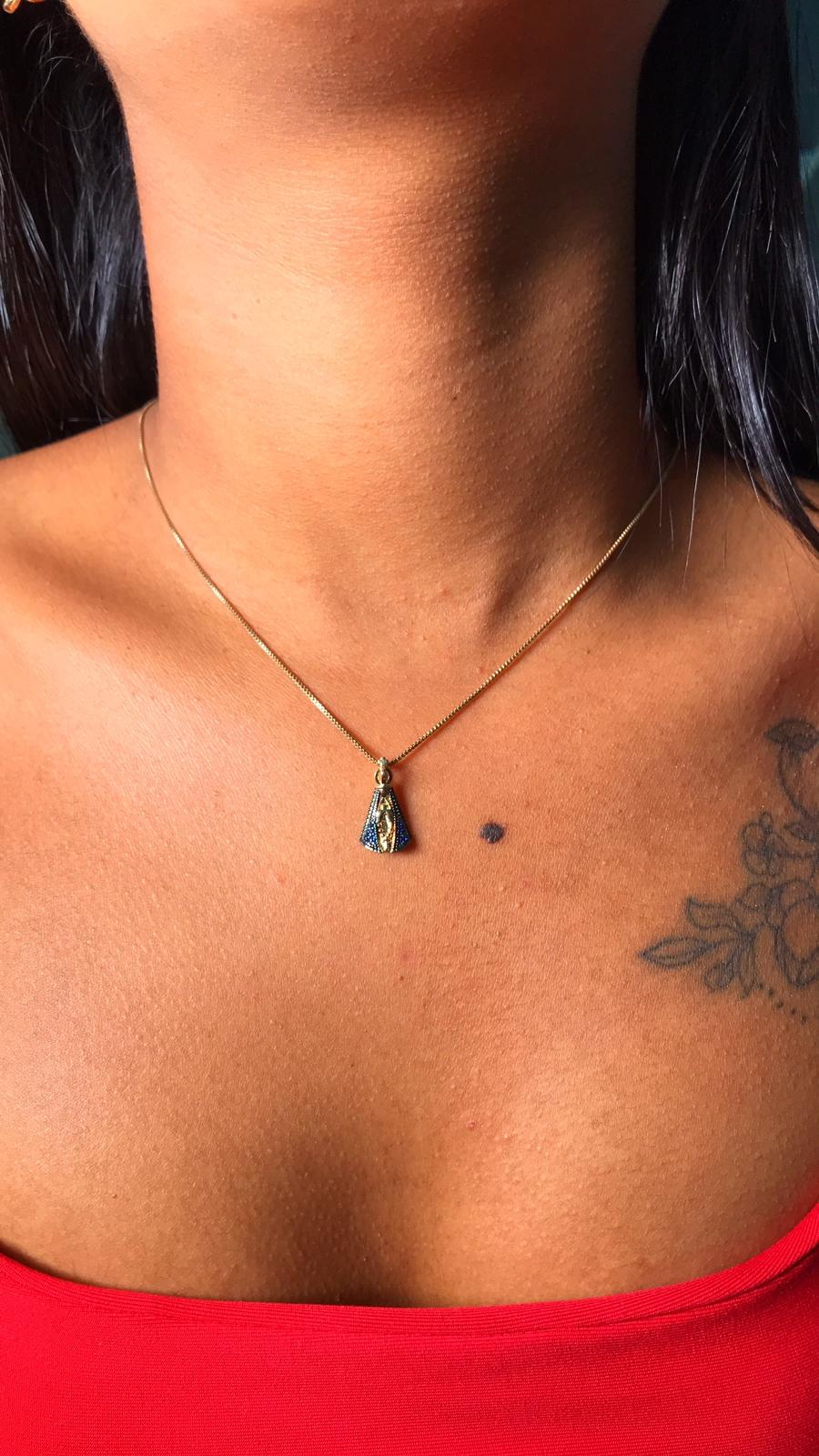 colar com pingente nossa senhora