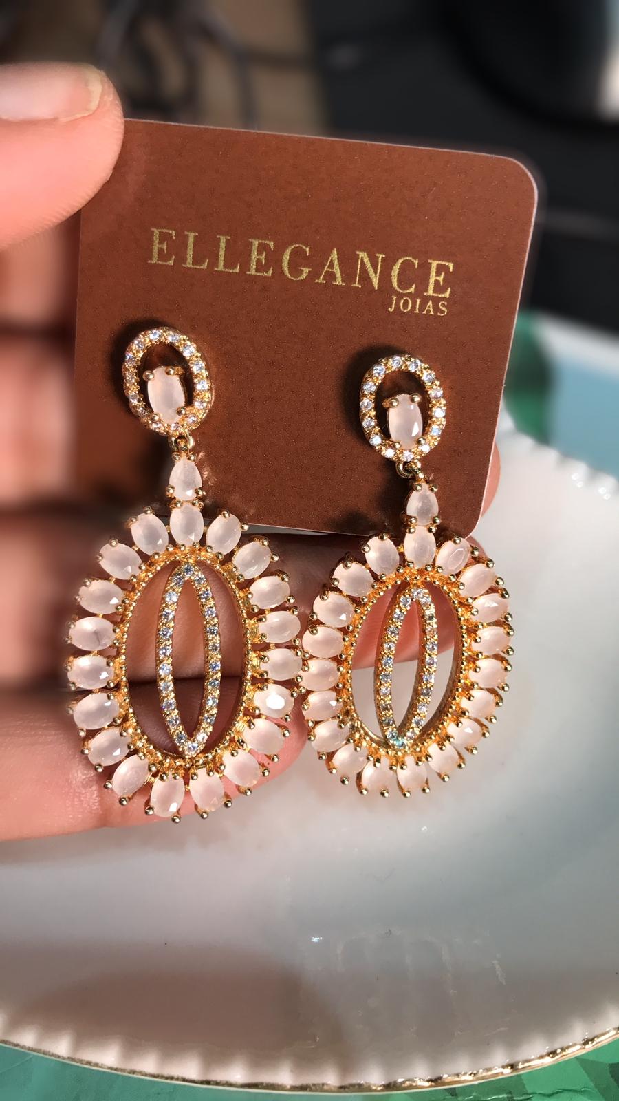 Brinco longo cristal