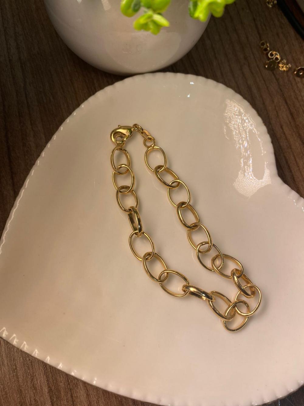 Pulseira elo português fecho lagosta