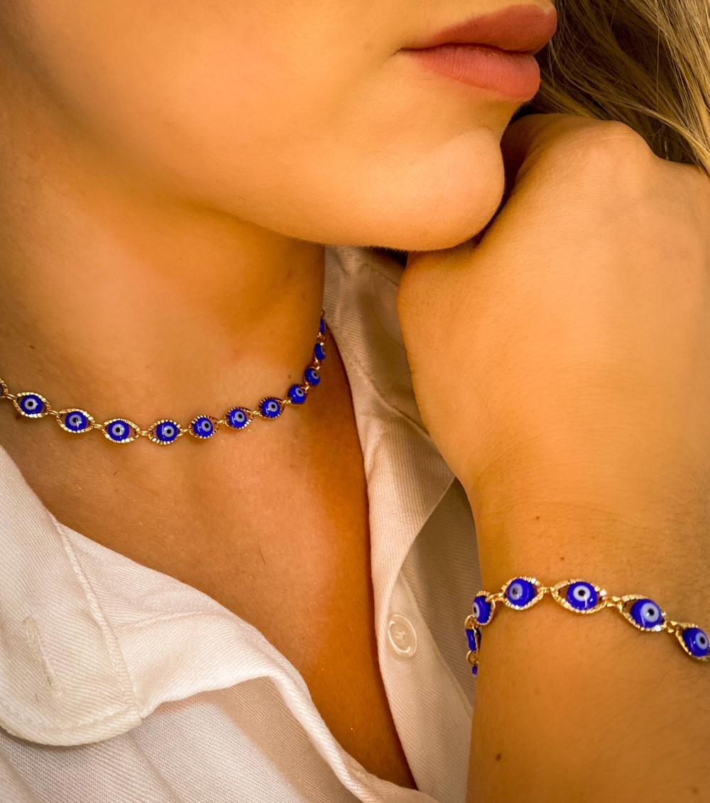 Choker olhos gregos