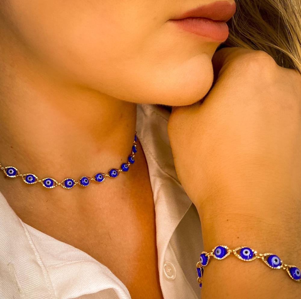 Choker olhos gregos