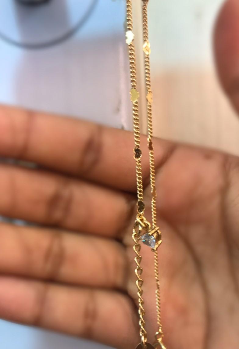 pulseira corrente com coraçõezinhos sem zircônia