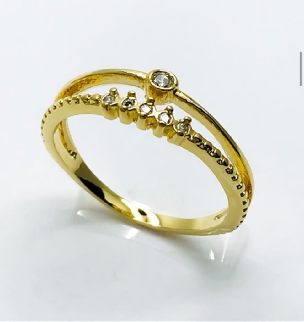 Anel duas linhas com pontos de luz