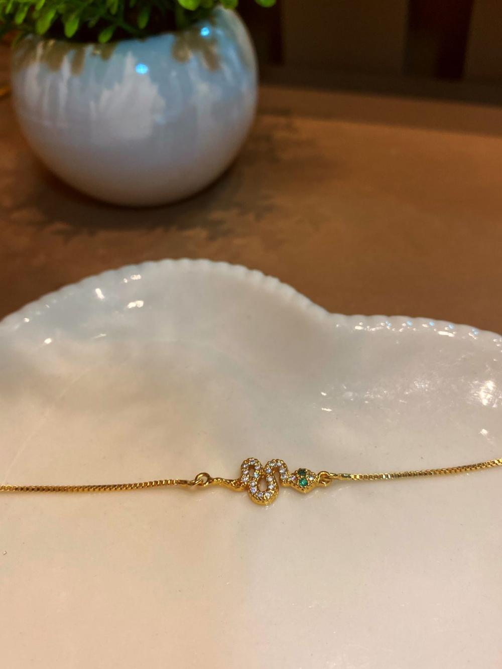 Pulseira cobra verde