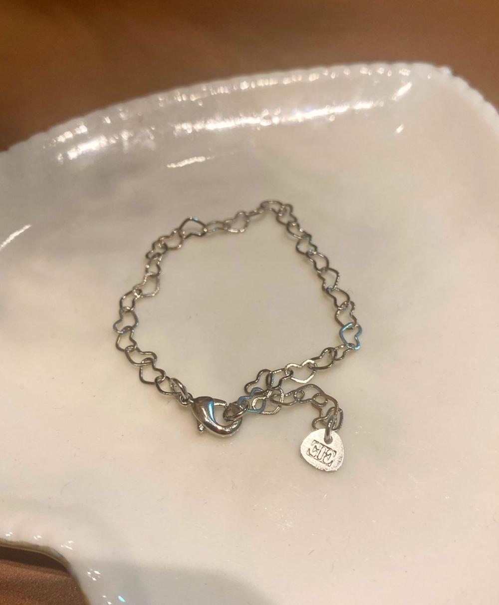 Pulseira infantil malha coração