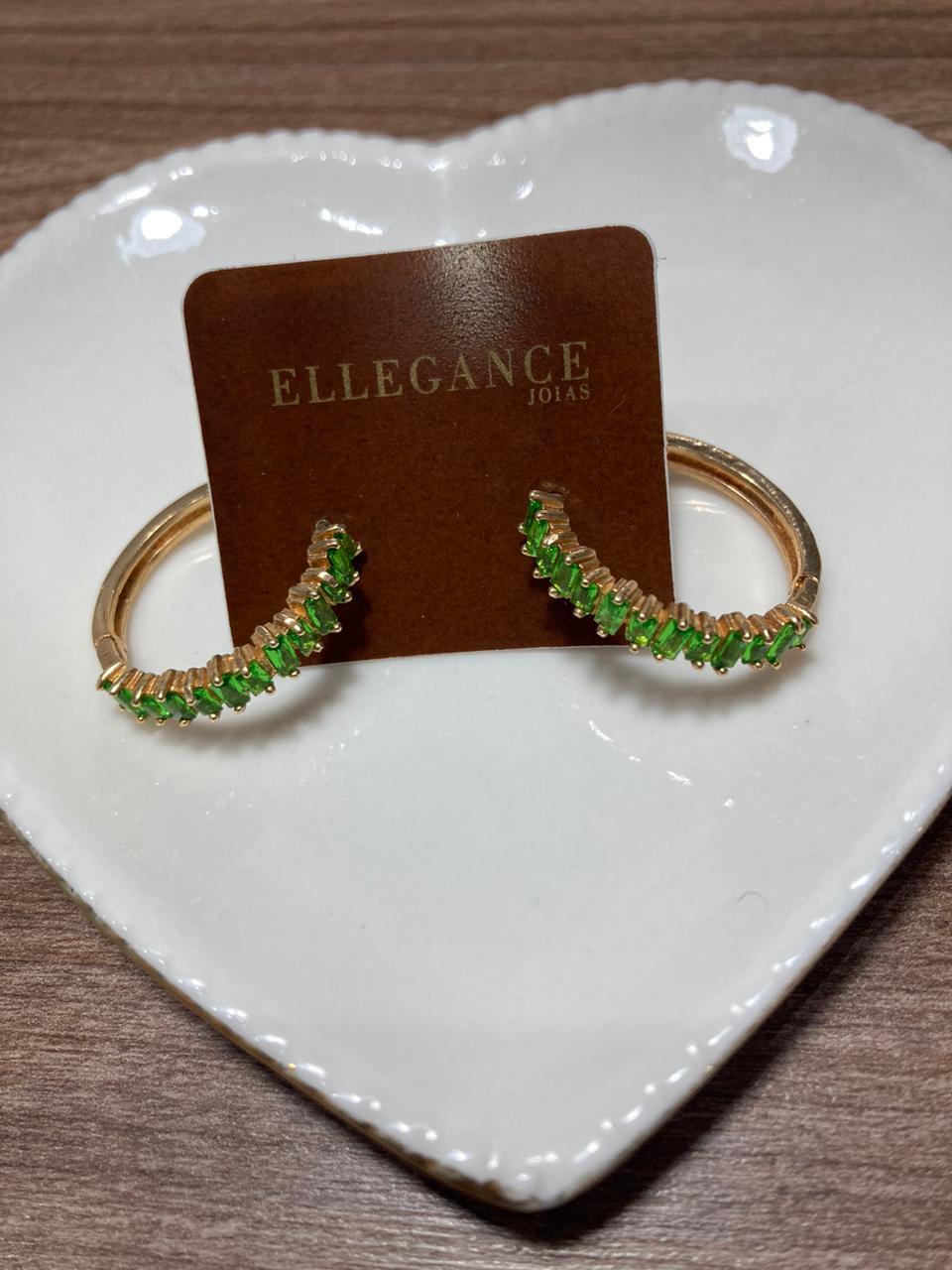 Argola M verde claro