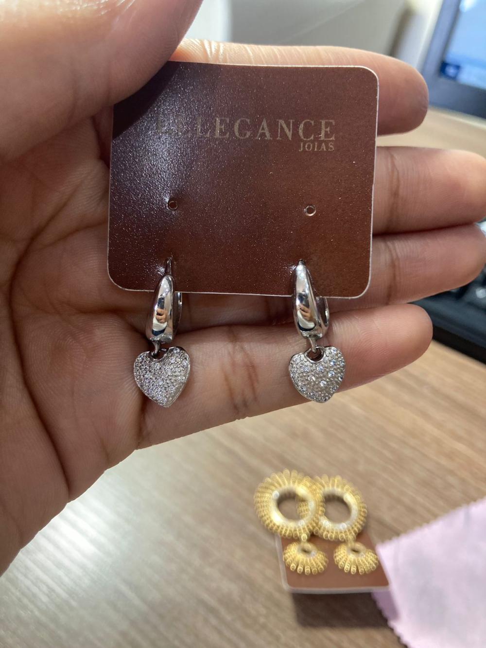 Argola prata coracao