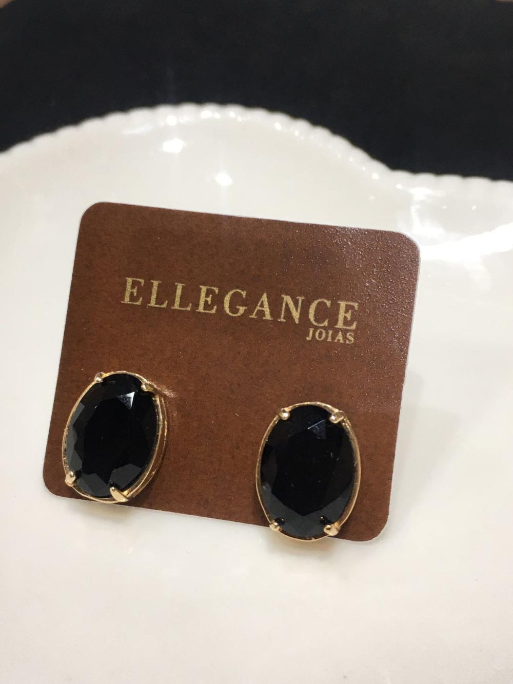 brinco cristal preto
