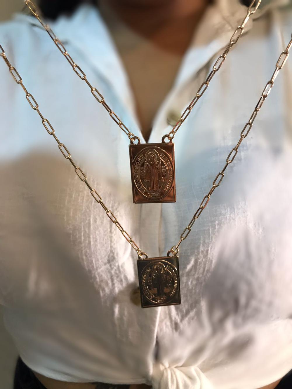 escapulário chapa grande são bento