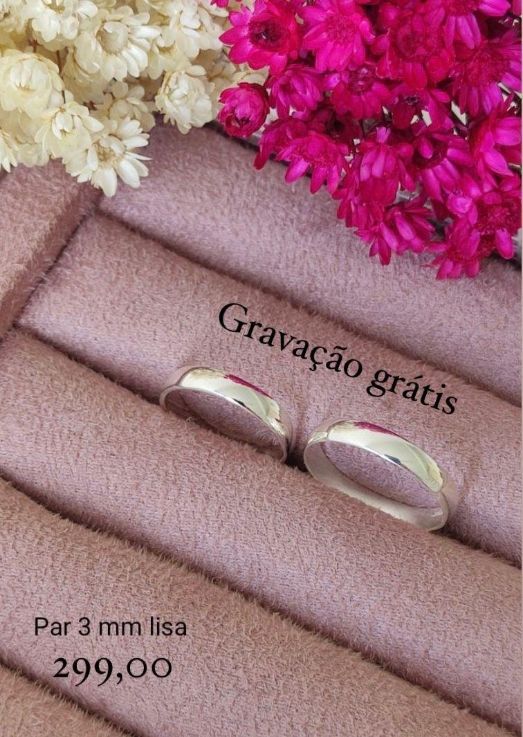 Aliança 3 mm lisa
