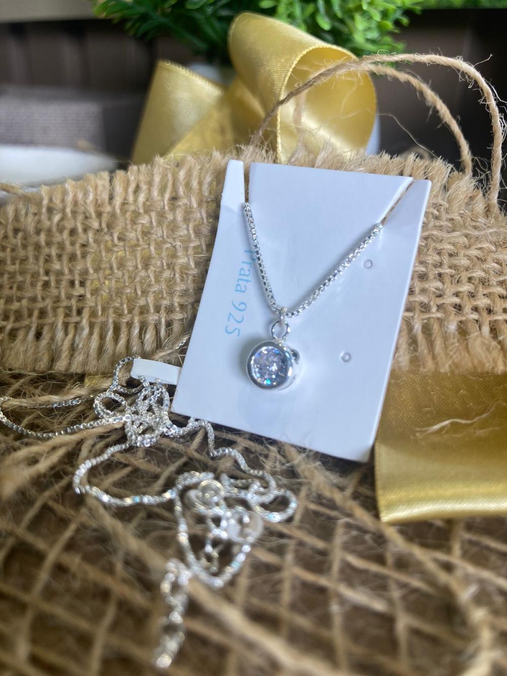 Colar ponto de luz prata