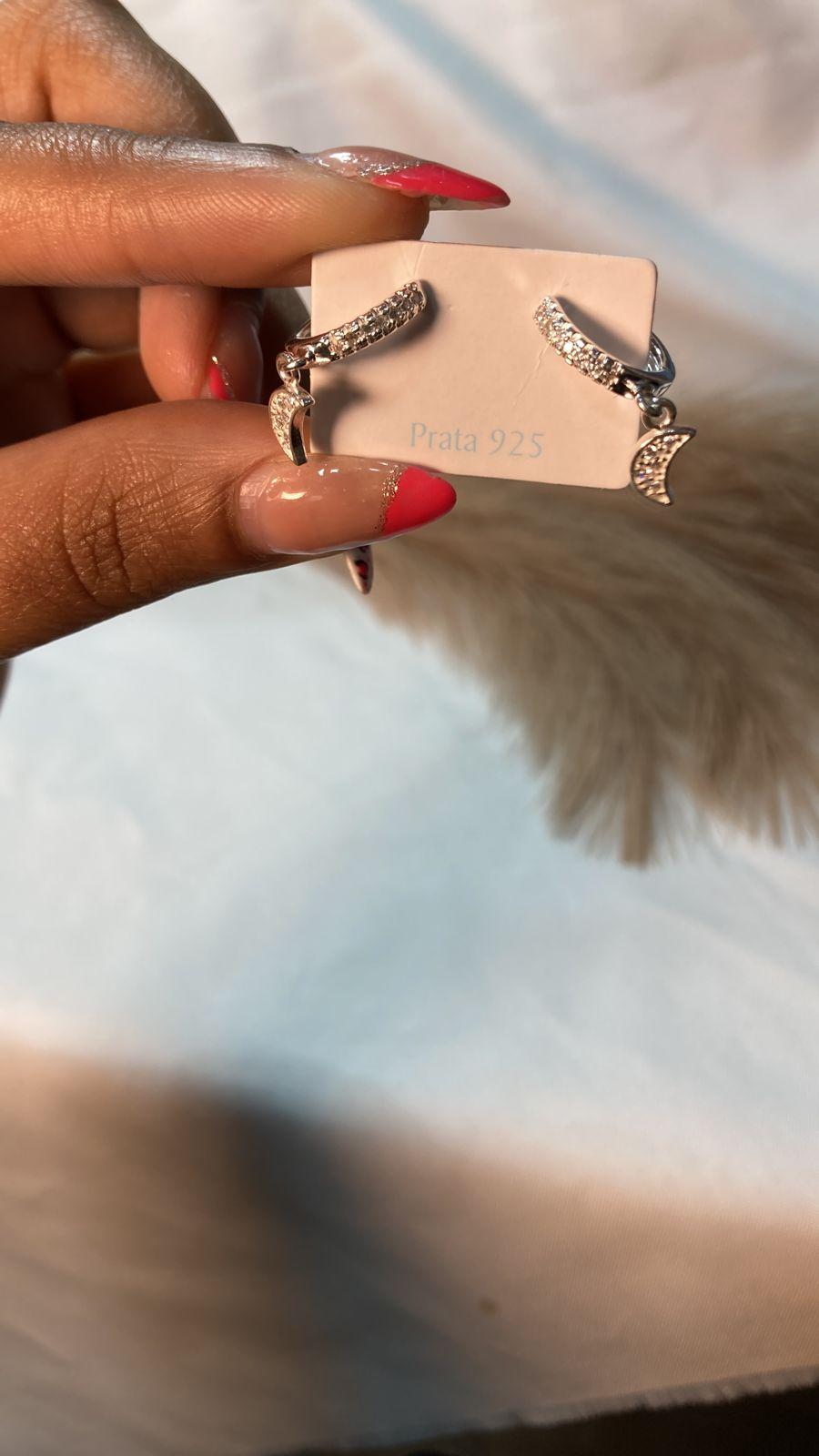 Argola lua cravejada