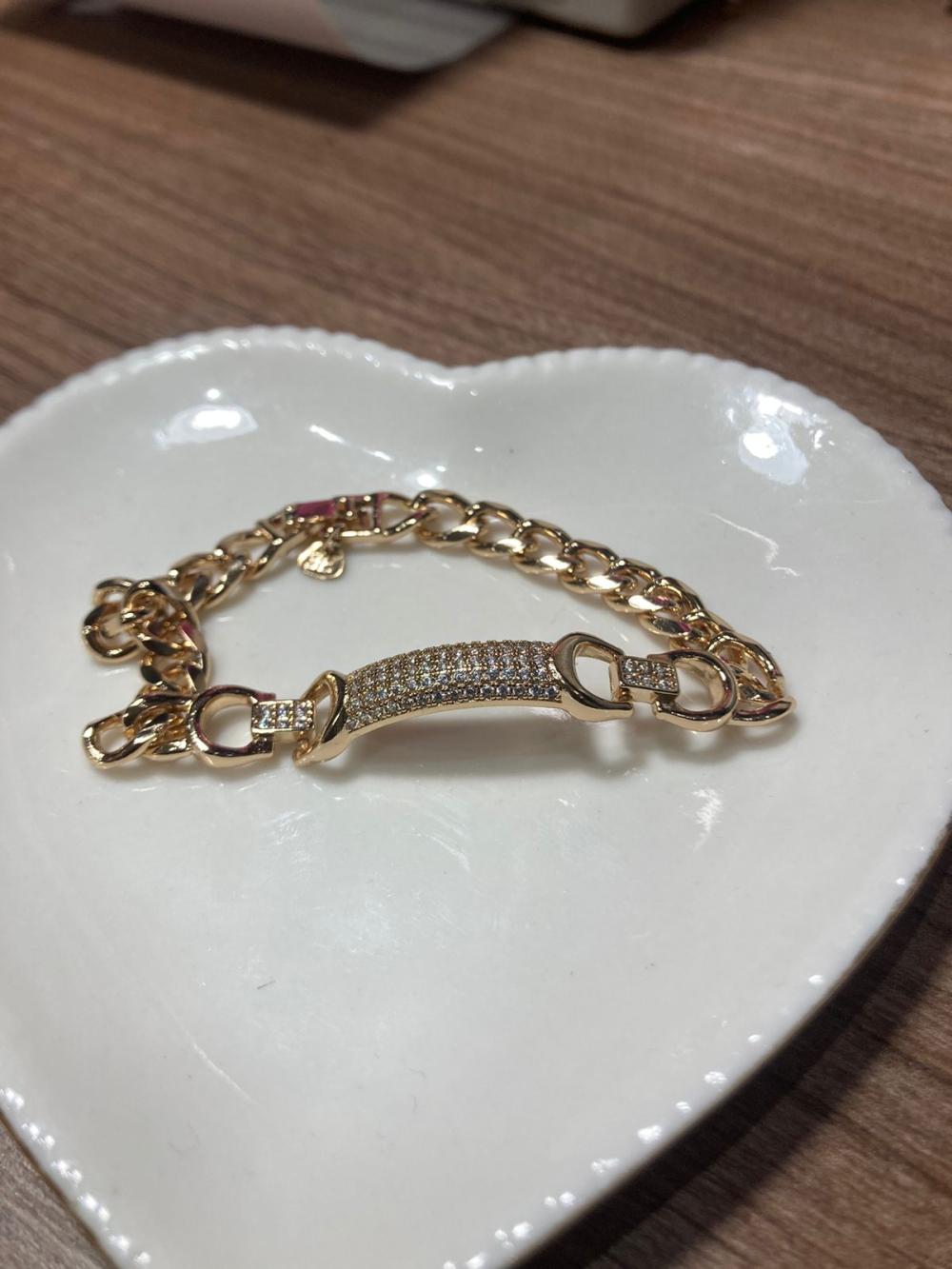 Pulseira luxo cravejada