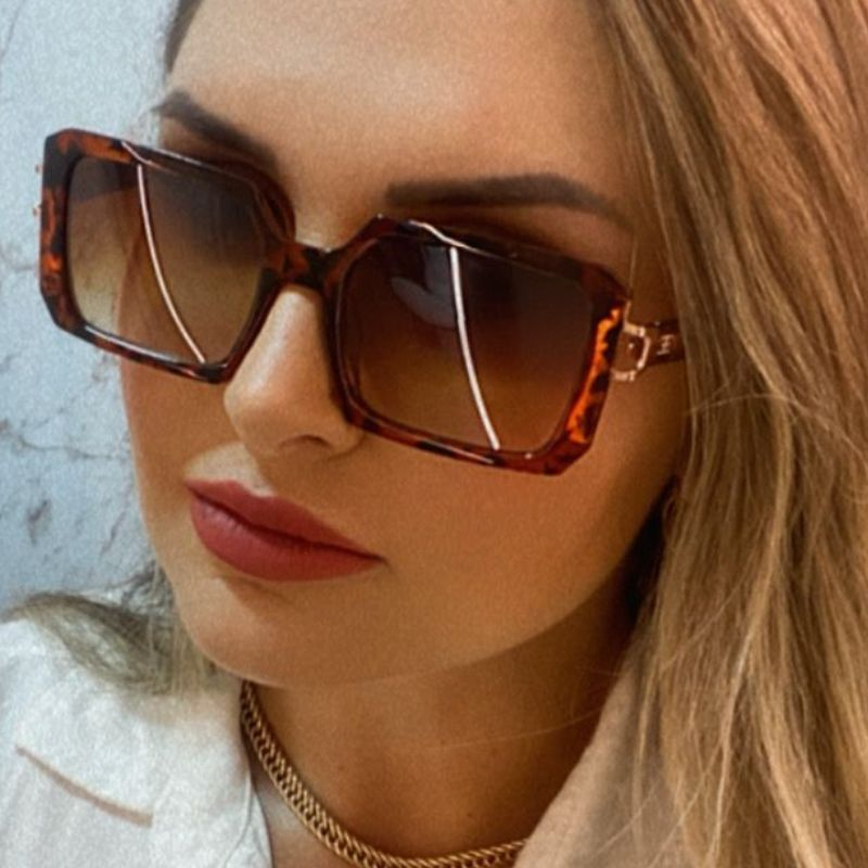 Oculos Retangular Onça