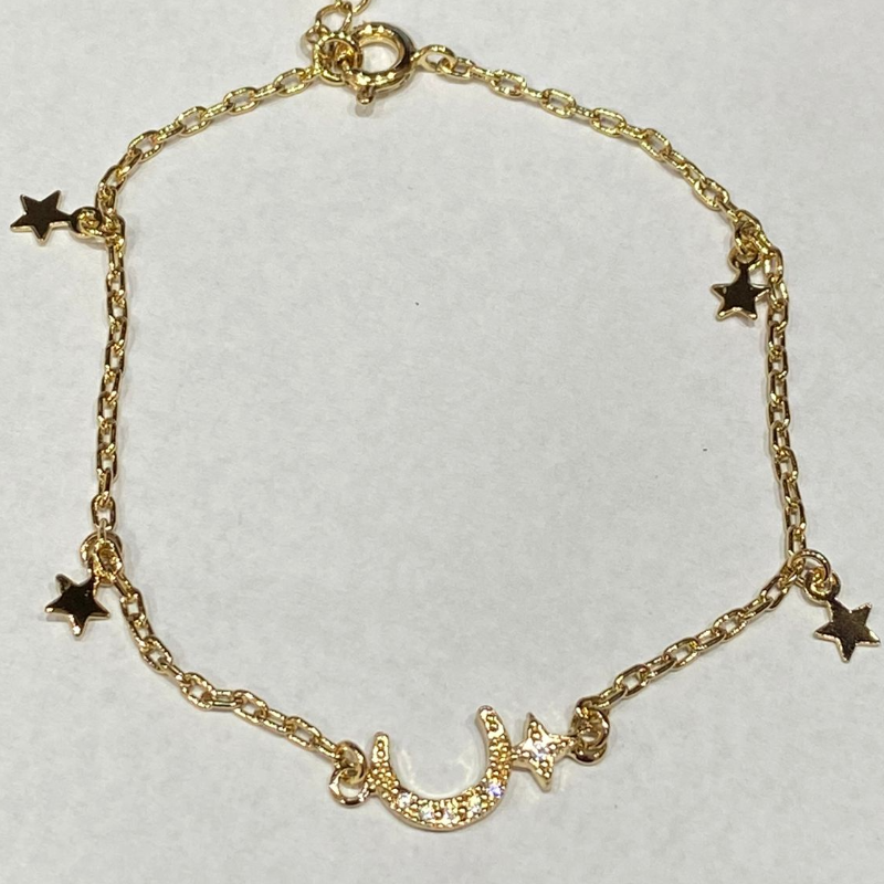 Pulseira Lua com Estrelas