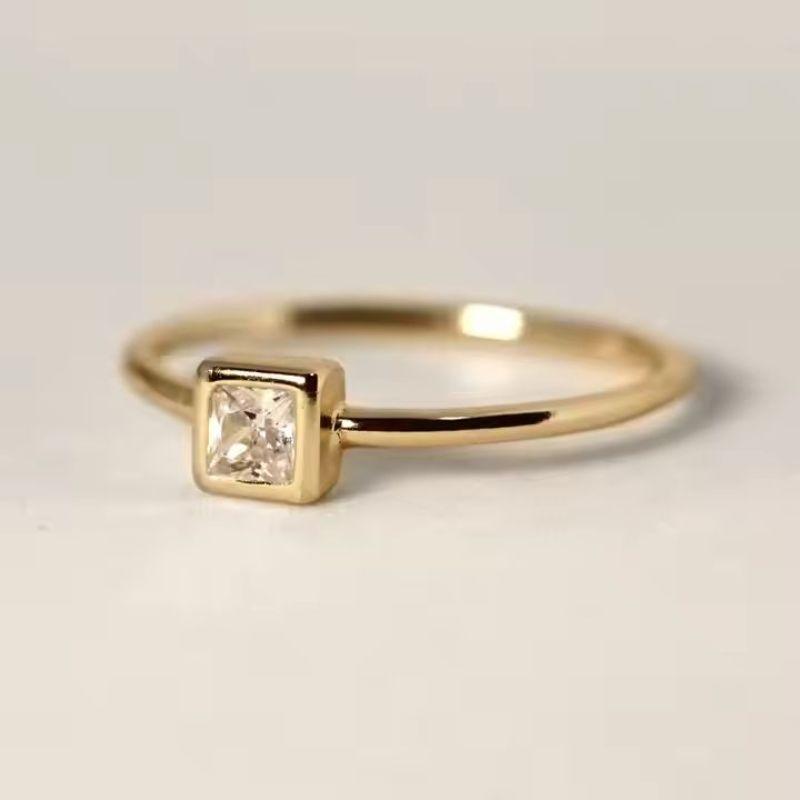 Anel Ponto de Luz Quadrado