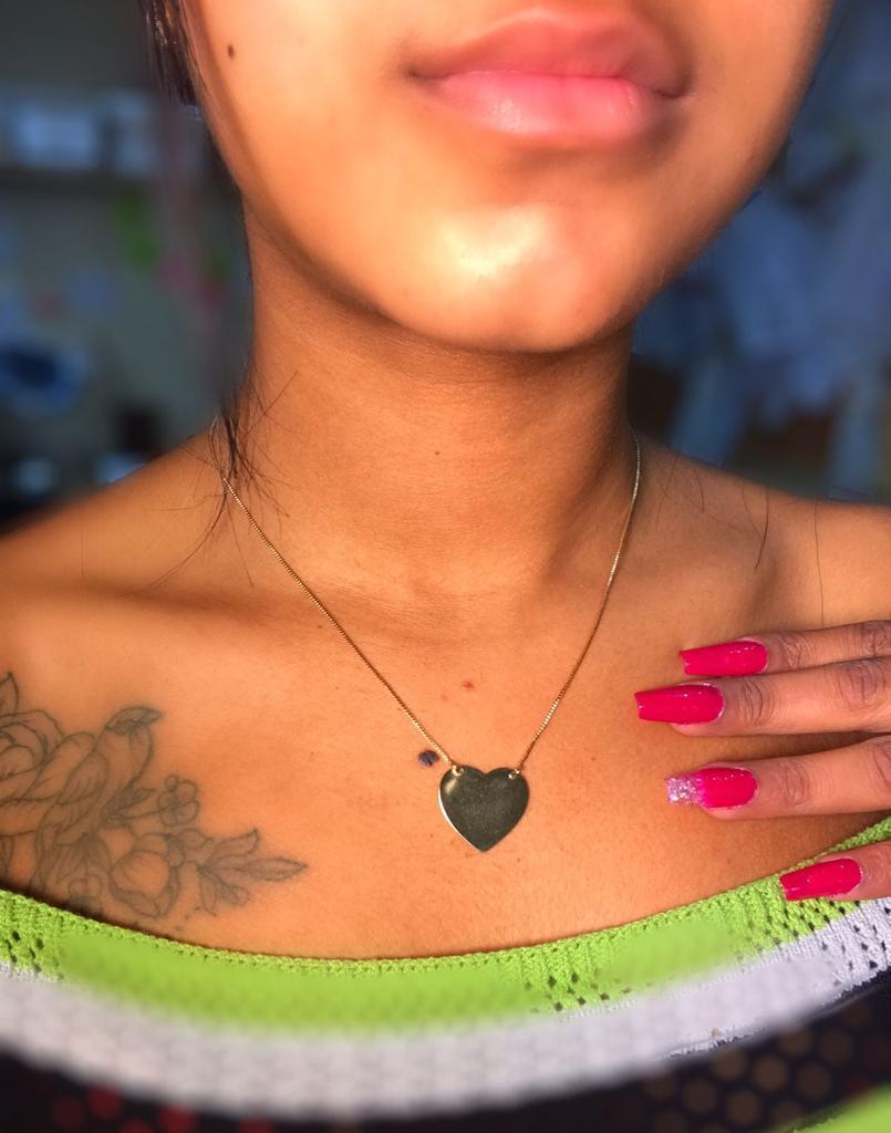 Colar coração para personalizar M