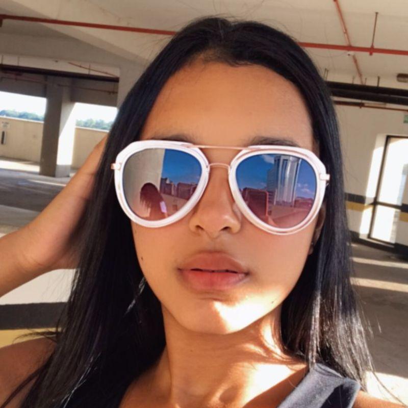 Oculos aviador duplo Branco