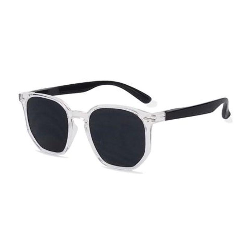 Oculos Lente Preto e Armação Transparente Com Preto