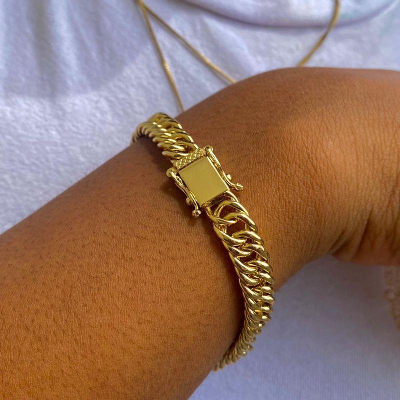 Pulseira Elo trançado 16cm